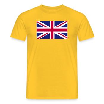 Großbritannien Flagge - Männer T-Shirt - Gelb - Vorne - AI Model Male 178 dark (178cm)