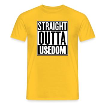Chemise de l’île d’Usedom - T-shirt homme - jaune - Devant - AI Model Male 178 dark (178cm)