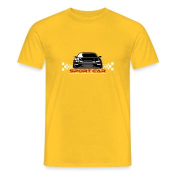 Sportwagen - Männer T-Shirt - Gelb - Vorne - AI Model Male 178 dark (178cm)