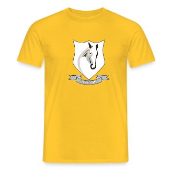 Horse riding - Men's T-Shirt - yellow - Front - AI Model Male 178 dark (178cm)