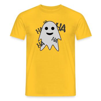 Ghost - Men's T-Shirt - yellow - Front - AI Model Male 178 dark (178cm)