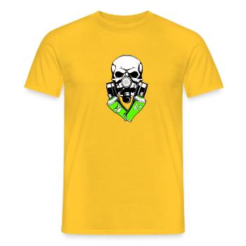 Tagueur - T-shirt homme - jaune - Devant - AI Model Male 178 dark (178cm)