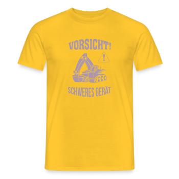 Bagger Baggerfahrer Baugeräteführer Schweres Gerät - Männer T-Shirt - Gelb - Vorne - AI Model Male 178 dark (178cm)
