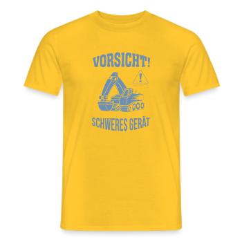 Bagger Baggerfahrer Baugeräteführer Schweres Gerät - Männer T-Shirt - Gelb - Vorne - AI Model Male 178 dark (178cm)