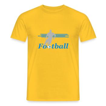 Football - Men's T-Shirt - yellow - Front - AI Model Male 178 dark (178cm)