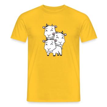 Niedliche Ziegen - Ziege - Männer T-Shirt - Gelb - Vorne - AI Model Male 178 dark (178cm)