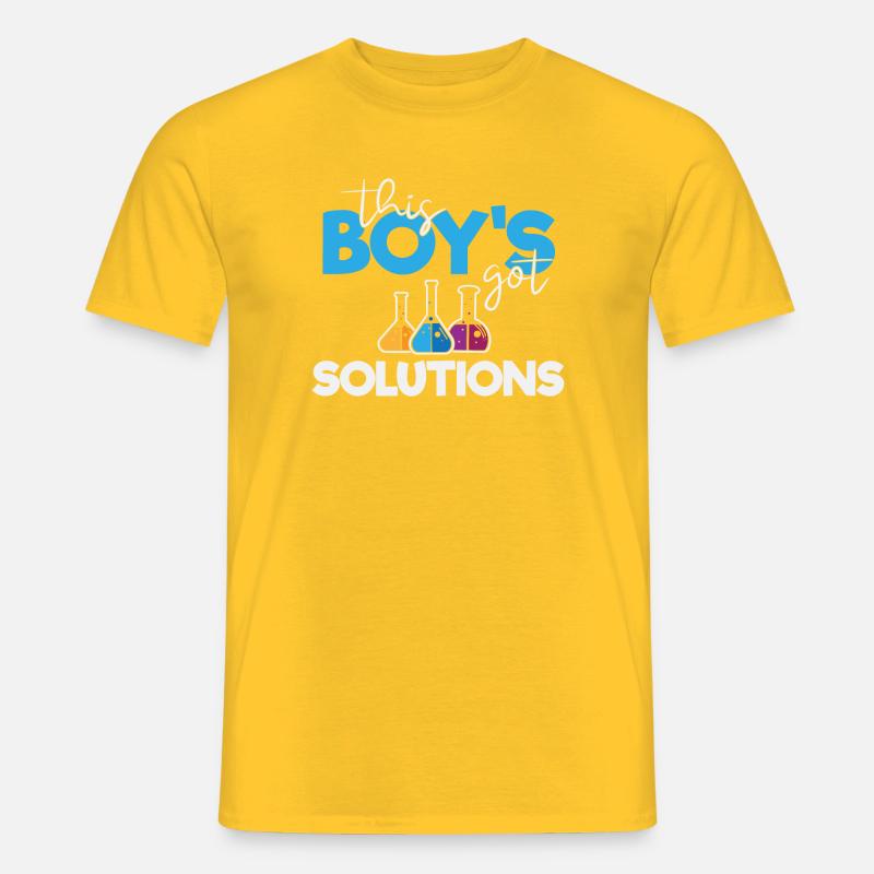 This Boy's Got Solutions - Men’s T-shirt - yellow
