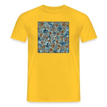 Motif de camouflage abstrait - T-shirt homme - jaune - Devant - AI Model Male 178 dark (178cm)