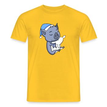 Chauve-souris - T-shirt homme - jaune - Devant - AI Model Male 178 dark (178cm)