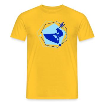 Jet Ski - Men's T-Shirt - yellow - Front - AI Model Male 178 dark (178cm)