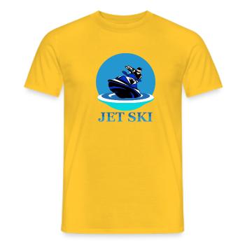 Jet Ski - Men's T-Shirt - yellow - Front - AI Model Male 178 dark (178cm)
