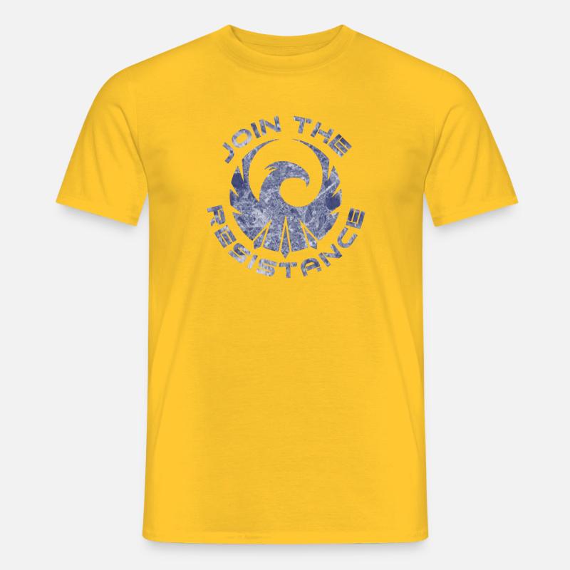 P.R.I.M Join the resistance marmor - Männer T-Shirt - Gelb