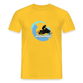 moto neige - T-shirt homme - jaune - Devant - AI Model Male 178 dark (178cm)