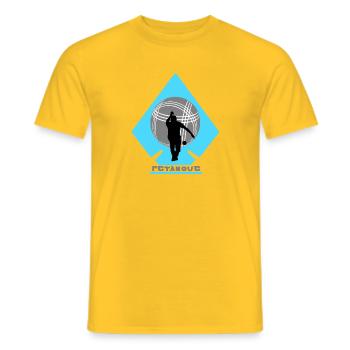 Petanque - Männer T-Shirt - Gelb - Vorne - AI Model Male 178 dark (178cm)