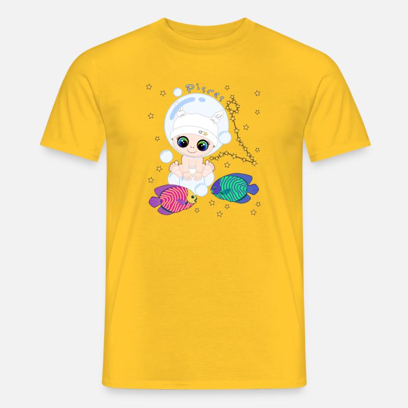 sternzeichen_pisces - Männer T-Shirt - Gelb