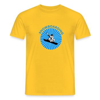 Snowboarden - Männer T-Shirt - Gelb - Vorne - AI Model Male 178 dark (178cm)