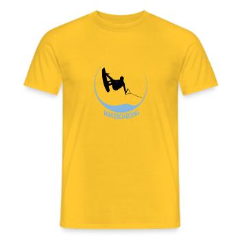 wakeboarding - T-shirt homme - jaune - Devant - AI Model Male 178 dark (178cm)