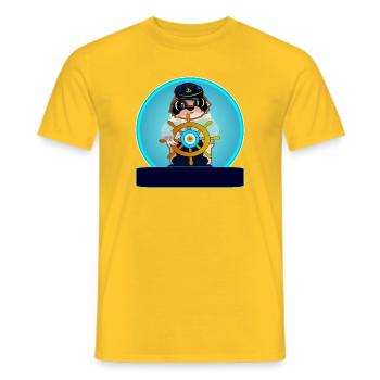 Cadeaux personnalisés - Prénom - Voile - T-shirt homme - jaune - Devant - AI Model Male 178 dark (178cm)