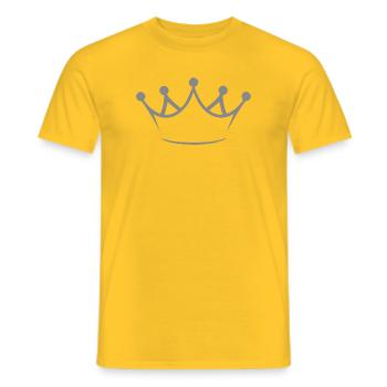 Königliche Kronenlinie - Männer T-Shirt - Gelb - Vorne - AI Model Male 178 dark (178cm)