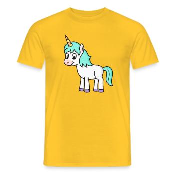 Unicorn Unicorns - Men's T-Shirt - yellow - Front - AI Model Male 178 dark (178cm)