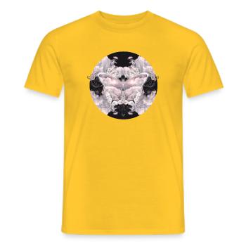 Un papillon céleste de nuages délicats - T-shirt homme - jaune - Devant - AI Model Male 178 dark (178cm)