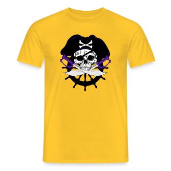 Violet pirate - T-shirt homme - jaune - Devant - AI Model Male 178 dark (178cm)