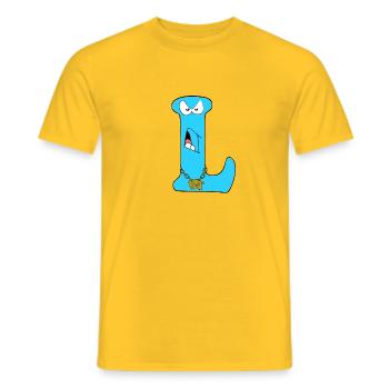 L - Männer T-Shirt - Gelb - Vorne - AI Model Male 178 dark (178cm)