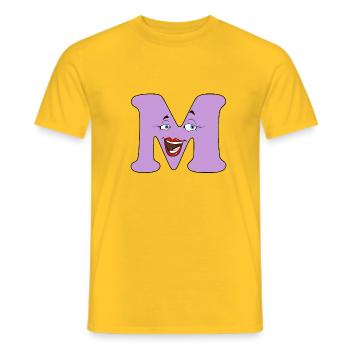 M - Men's T-Shirt - yellow - Front - AI Model Male 178 dark (178cm)