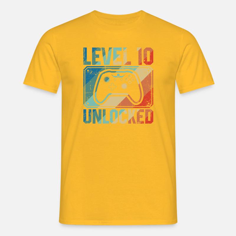 Level 10 freigeschalteter Controller - Männer T-Shirt - Gelb