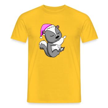 Mouffette - T-shirt homme - jaune - Devant - AI Model Male 178 dark (178cm)