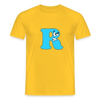 R - T-shirt homme - jaune - Devant - AI Model Male 178 dark (178cm)