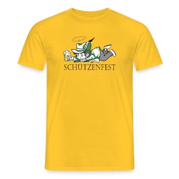 Schützenfest Schütze Bier - Männer T-Shirt - Gelb - Vorne - AI Model Male 178 dark (178cm)