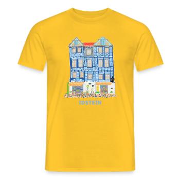 Idstein, point de repère Schiefes Haus, Allemagne - T-shirt homme - jaune - Devant - AI Model Male 178 dark (178cm)
