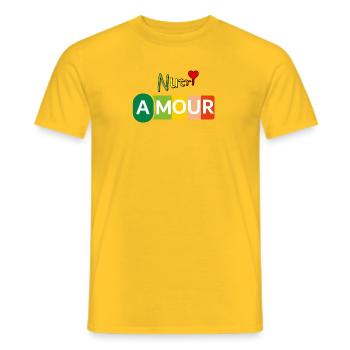 Nutri Amour - T-shirt homme - jaune - Devant - AI Model Male 178 dark (178cm)