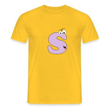 S - Men's T-Shirt - yellow - Front - AI Model Male 178 dark (178cm)