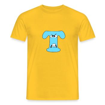 T - Männer T-Shirt - Gelb - Vorne - AI Model Male 178 dark (178cm)