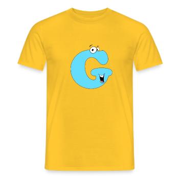 G - Men's T-Shirt - yellow - Front - AI Model Male 178 dark (178cm)