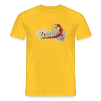 Yoga style for you and your best friend - Men's T-Shirt - yellow - Front - AI Model Male 178 dark (178cm)