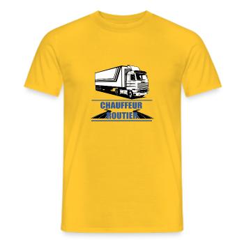 Lastwagenfahrer - Männer T-Shirt - Gelb - Vorne - AI Model Male 178 dark (178cm)