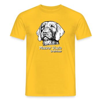 Magyar Viszla Drahthaar - Männer T-Shirt - Gelb - Vorne - AI Model Male 178 dark (178cm)