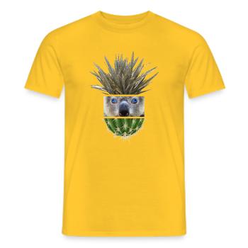 Koala Azure Cactus Collage - Men's T-Shirt - yellow - Front - AI Model Male 178 dark (178cm)