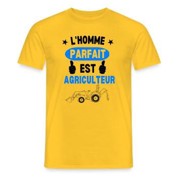 Homme Parfait Agriculteur - T-shirt homme - jaune - Devant - AI Model Male 178 dark (178cm)