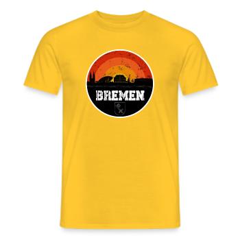 Horizon de Brême - T-shirt homme - jaune - Devant - AI Model Male 178 dark (178cm)