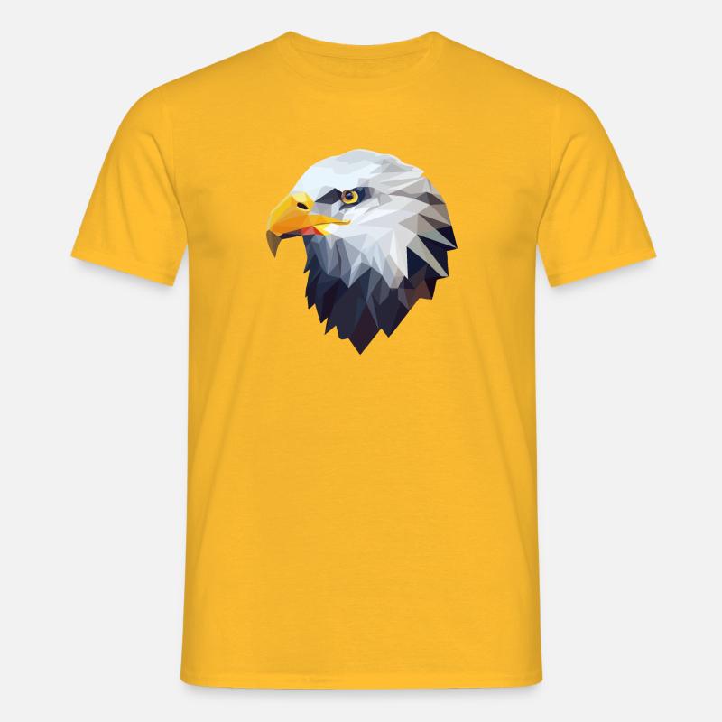 Stylized, geometric eagle - Men's T-Shirt - yellow