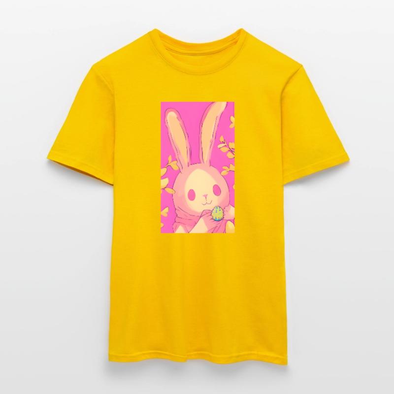 Pastel Easter Bunny Pink Easter Egg Men’s T-shirt