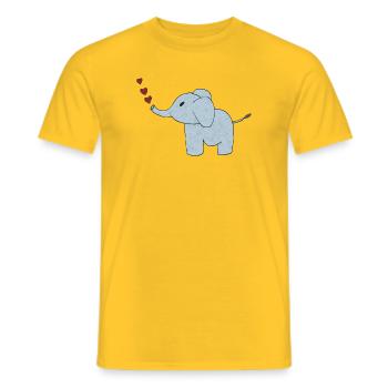 elefant elefantenhaut - Männer T-Shirt - Gelb - Vorne - AI Model Male 178 dark (178cm)