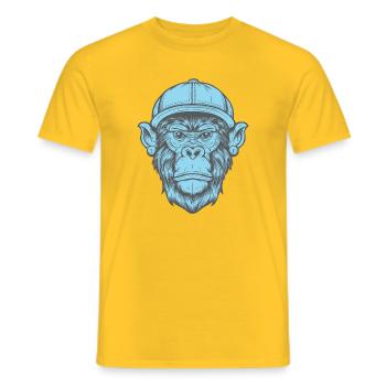 Funky Affe - Männer T-Shirt - Gelb - Vorne - AI Model Male 178 dark (178cm)