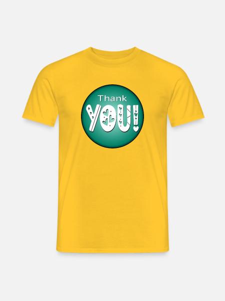 Thank you - GRATEFUL THANKS - RELATIONSHIP - Men's T-Shirt - yellow