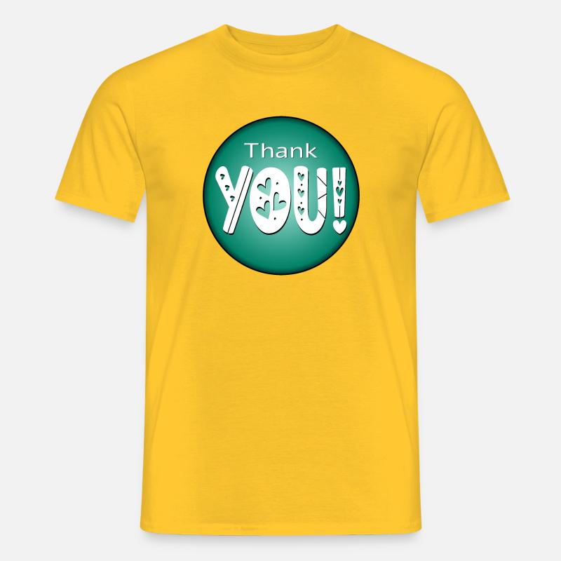 Danke - DANKBAR DANKE - BEZIEHUNG - Männer T-Shirt - Gelb