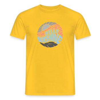 Hello Sunshine! Summer, sun, holidays - Men's T-Shirt - yellow - Front - AI Model Male 178 dark (178cm)